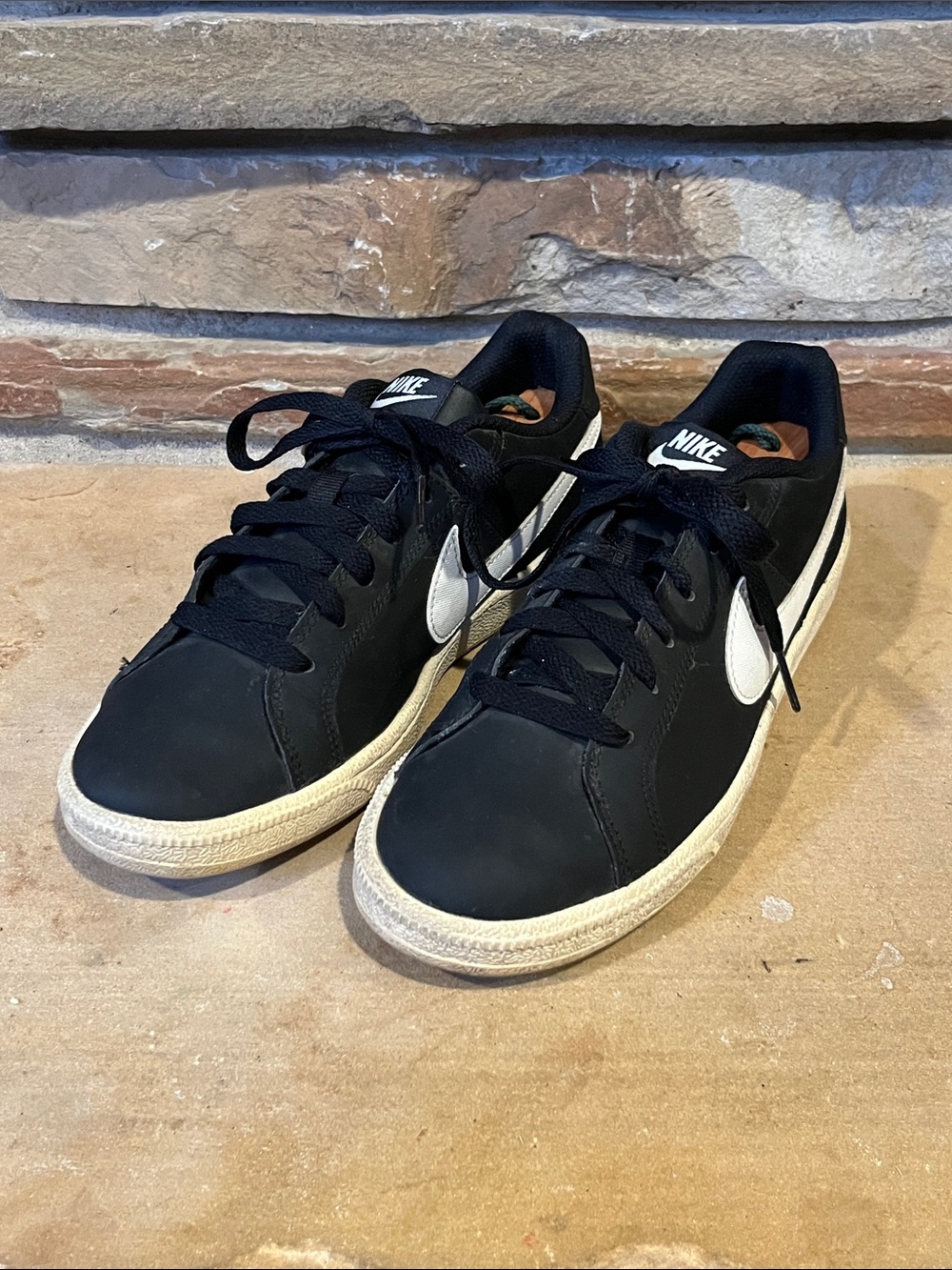 Nike Court Royale Black Sneakers with White Swoosh